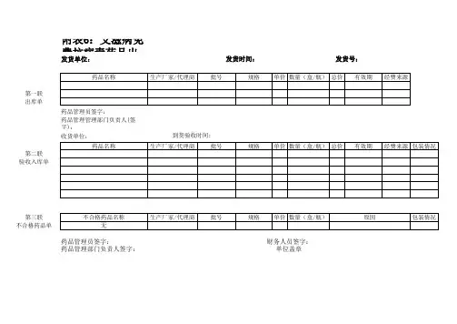 药品验收入库单1