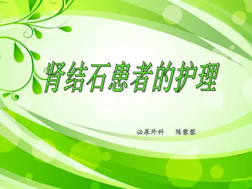 肾结石患者的护理-PPT课件
