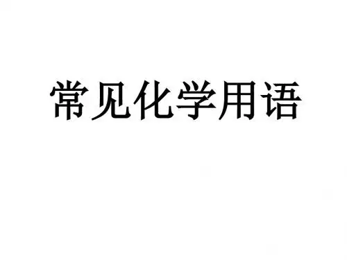 初中化学用语复习课件