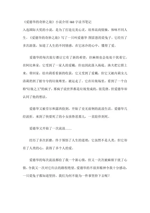 《爱德华的奇妙之旅》小说介绍460字读书笔记