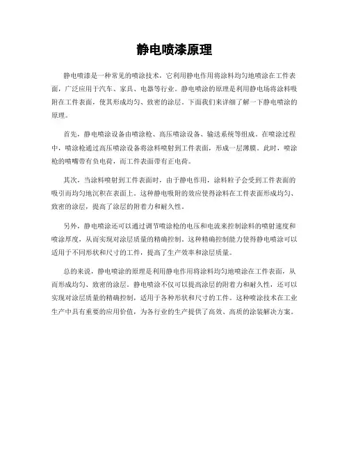 静电喷漆原理