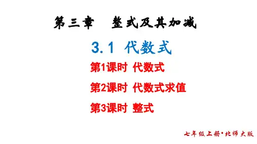 3.1+代数式++++课件+2024-2025学年北师大版(2024)七年级数学上册