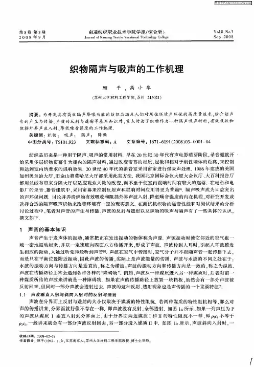 织物隔声与吸声的工作机理