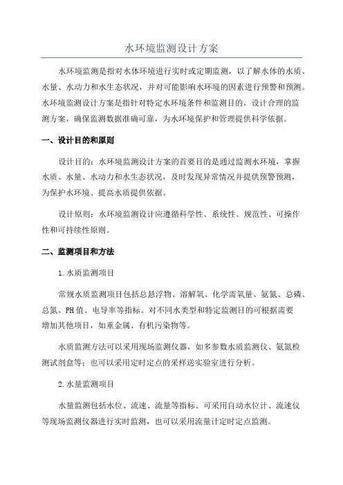 水环境监测设计方案