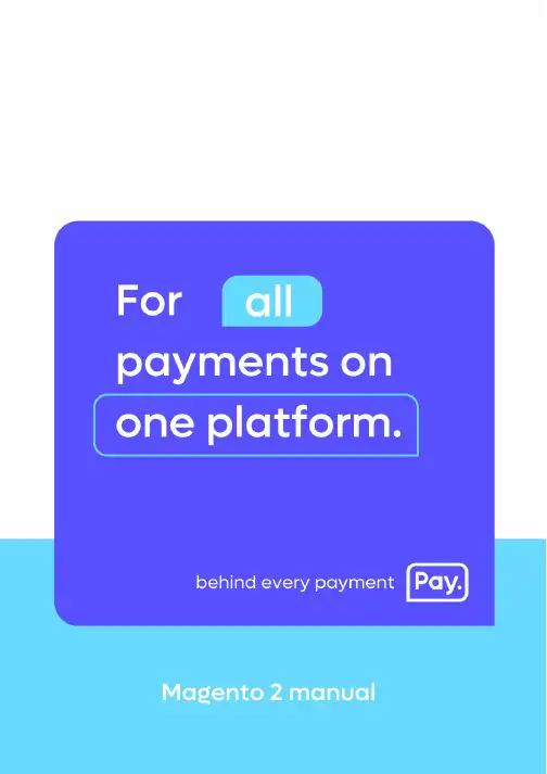 Pay.nl Magento 2 插件安装和配置指南说明书