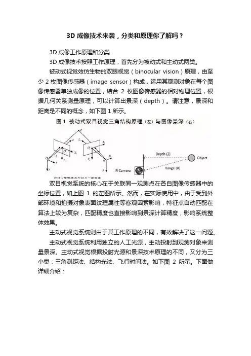 3D成像技术来袭，分类和原理你了解吗？