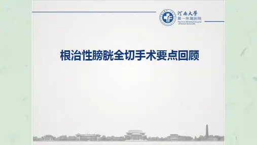 根治性膀胱切除手术要点回顾课件