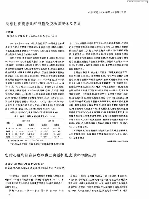 实时心脏彩超在经皮球囊二尖瓣扩张成形术中的应用