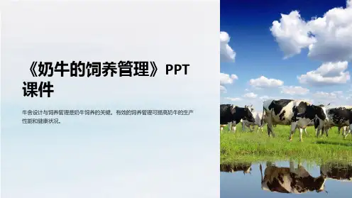 《奶牛的饲养管理》课件