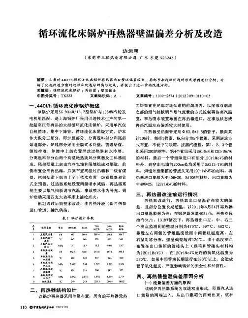 循环流化床锅炉再热器壁温偏差分析及改造