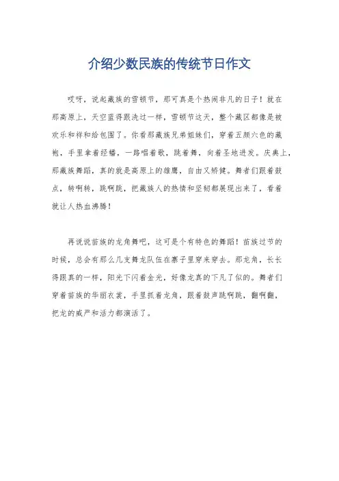 介绍少数民族的传统节日作文