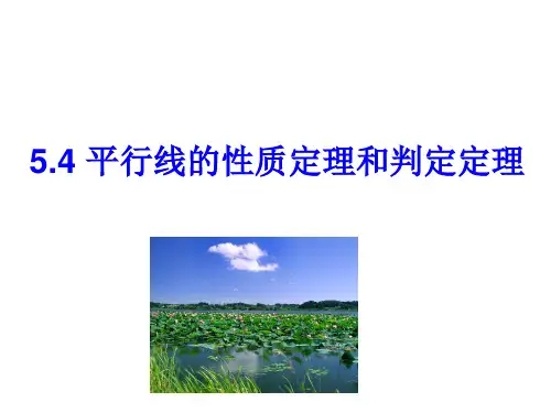 青岛版(五四制)八年级上册数学课件5.4 平行线的性质定理和判定定理