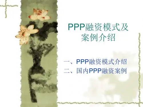 3P融资模式及案例