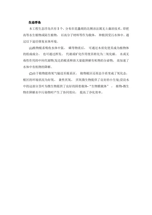 生态浮岛施工方案