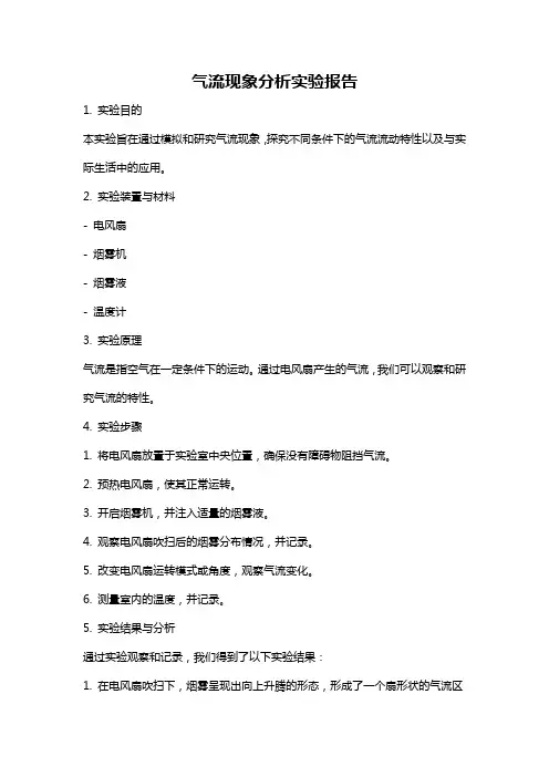 气流现象分析实验报告