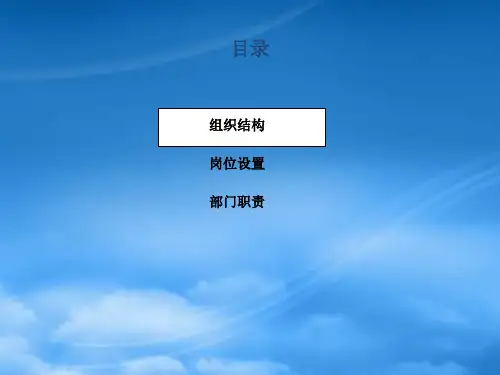 某国际贸易有限公司组织结构设计方案