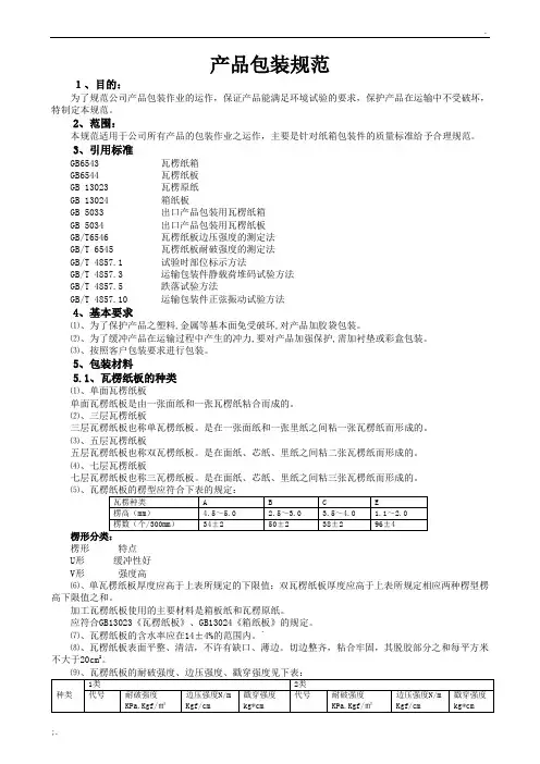 产品包装设计规范