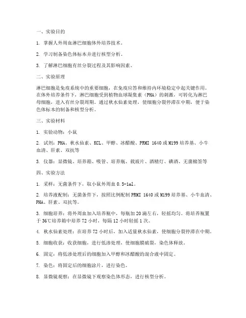 人外周血培养实验报告