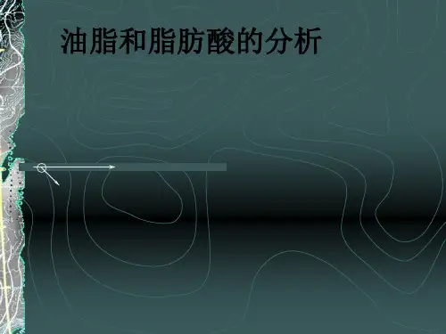 油脂和脂肪酸的分析ppt课件