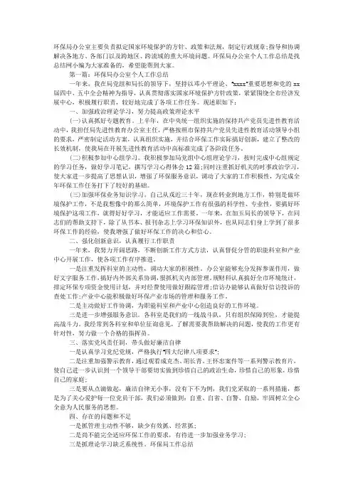 环保局办公室个人工作总结.docx