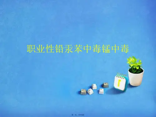 职业性铅汞苯中毒锰中毒