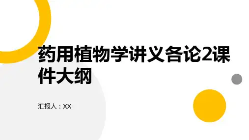 药用植物学讲义各论2-课件-