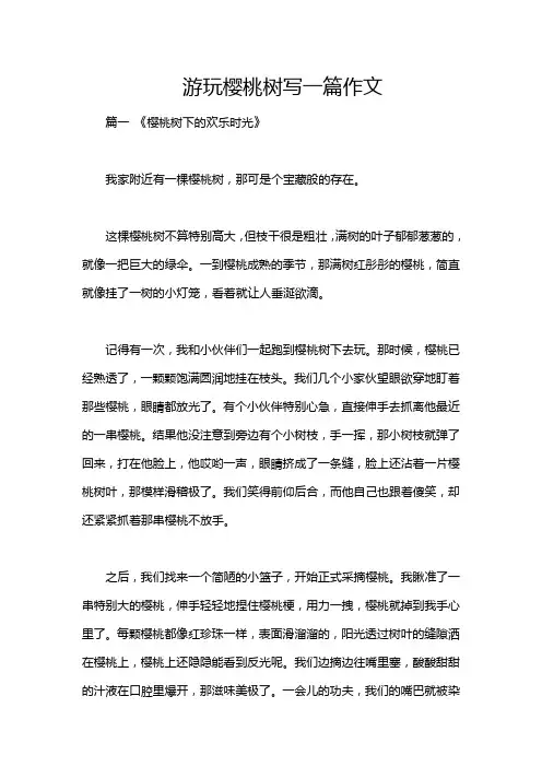 游玩樱桃树写一篇作文