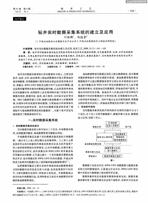钻井实时数据采集系统的建立及应用