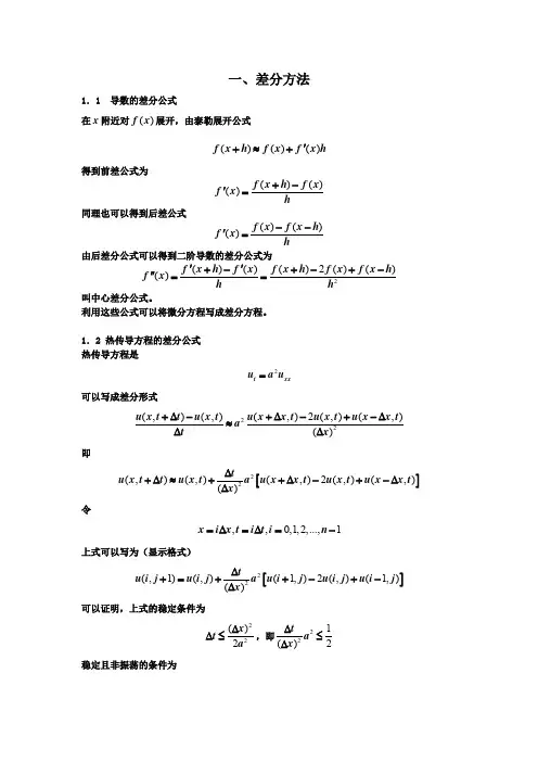差分方法