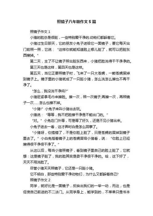 照镜子八年级作文5篇