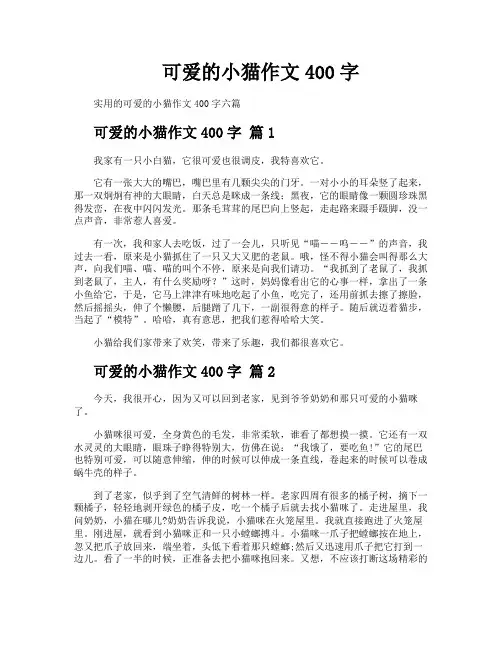 可爱的小猫作文400字