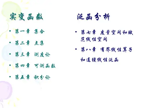 泛函分析 课件第一章