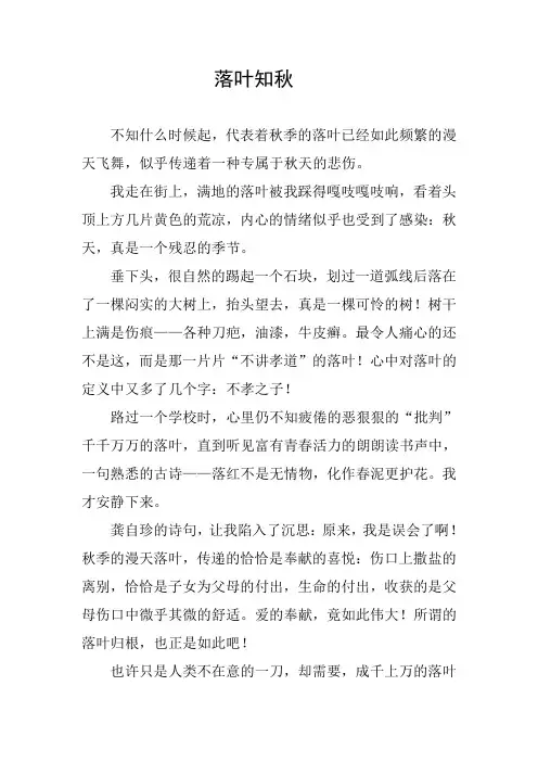 落叶知秋