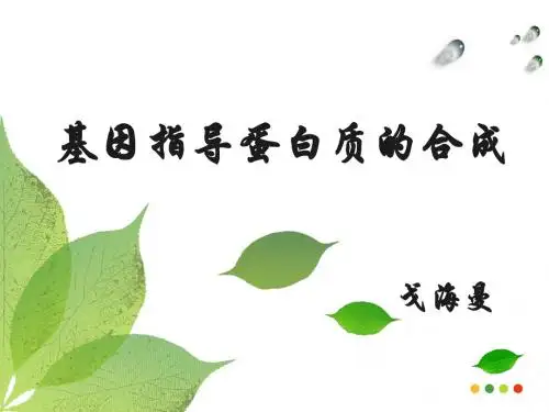 人教版教学教案基因指导蛋白质的合成说课课件 山东大学生教学技能大赛一等奖
