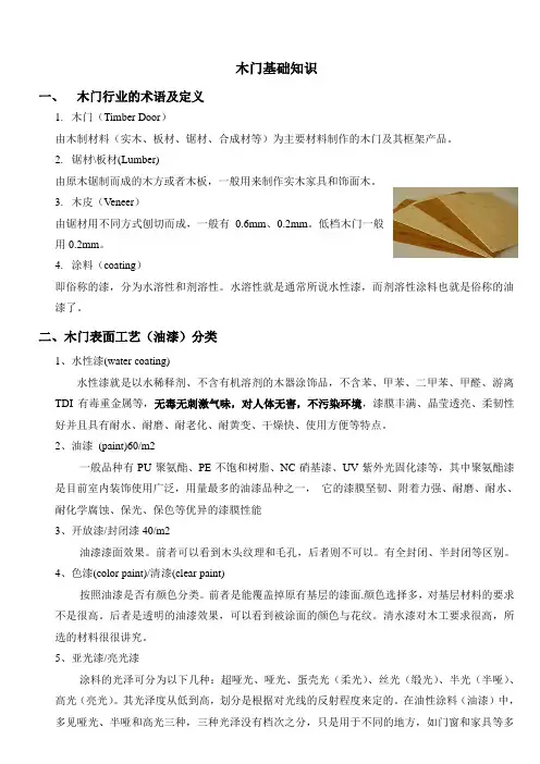 木门基础知识