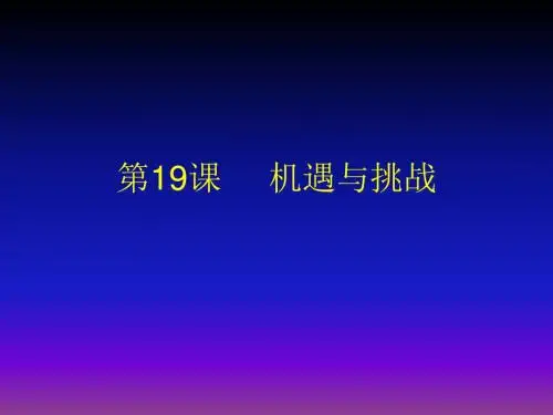 第19课机遇与挑战
