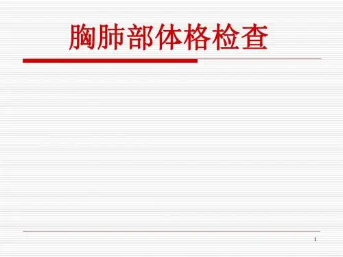 肺部体格检查ppt课件