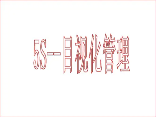 5S目视化管理教材(PPT 71页)