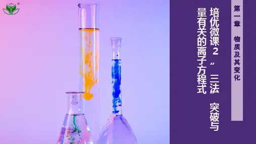 高中化学复习 培优微课2 “三法”突破与量有关的离子方程式