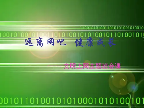 远离网吧 健康成长 主题班会课(修改)PPT课件