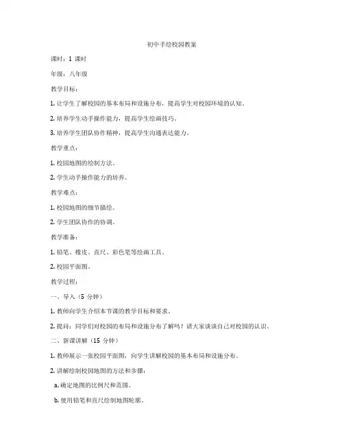 初中手绘校园教案