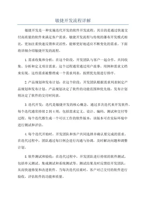 敏捷开发流程详解