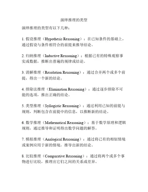 演绎推理的类型