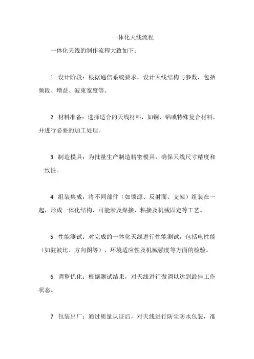一体化天线流程