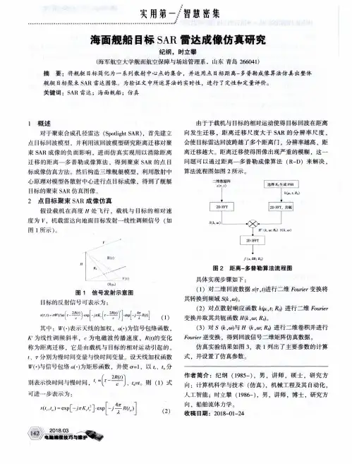 海面舰船目标SAR雷达成像仿真研究