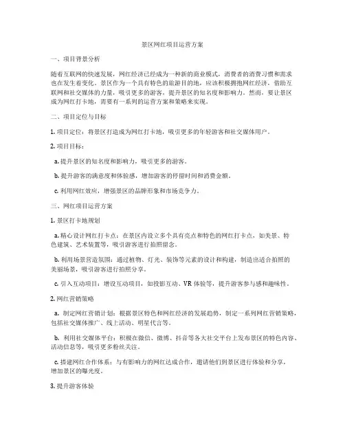 景区网红项目运营方案