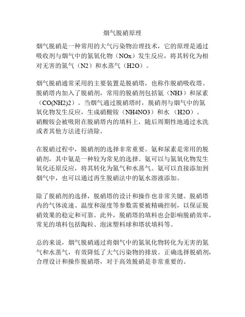 烟气脱硝原理