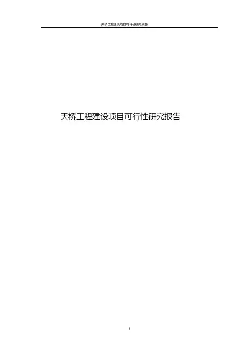 天桥工程建设项目可行性研究报告
