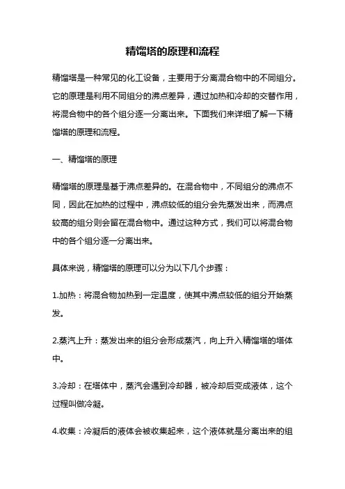 精馏塔的原理和流程