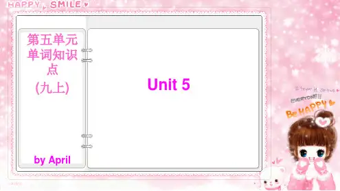 Unit5vocabulary单词知识点课件牛津深圳版英语九年级上册